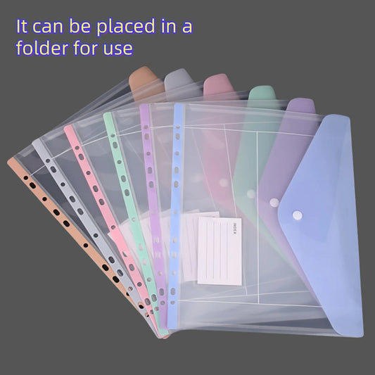 6-Pack Expandable Binder Pockets | 11-Hole Side-Opening Folders Binder Pocket Folders Peaceful Pleasures Health and Wellness