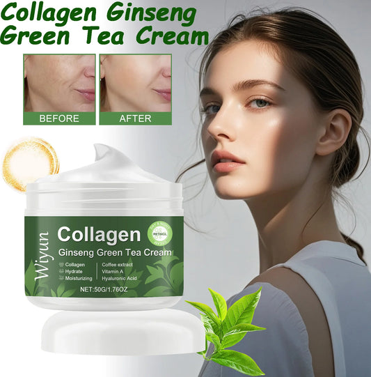Collagen Ginseng Green Tea Anti-Aging Face Cream 50g Peaceful Pleasures Health and Wellness