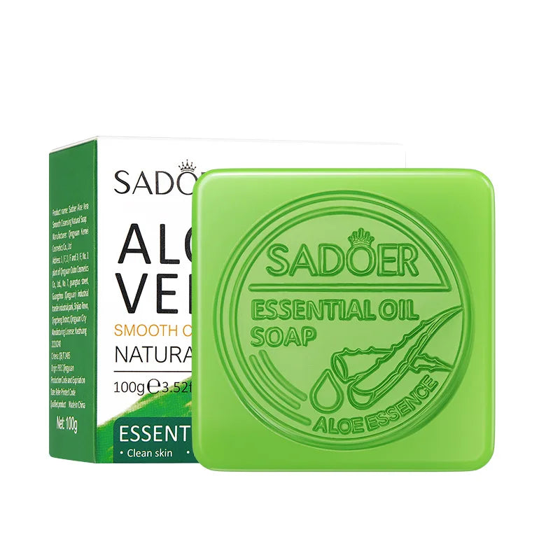 Aloe Vera Smooth Cleansing Natural Soap Cleansing Smooth Handmade Essential Oil Soap100g Peaceful Pleasures Health and Wellness