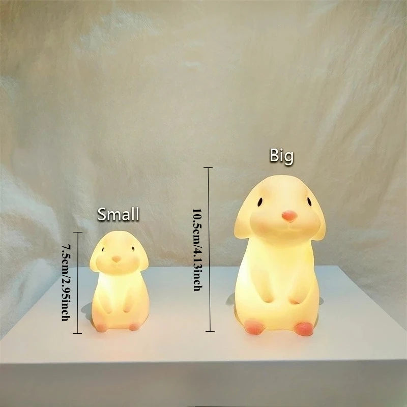 Rabbit Night Light – Cute Luminous Toy Figure Table Lamp
