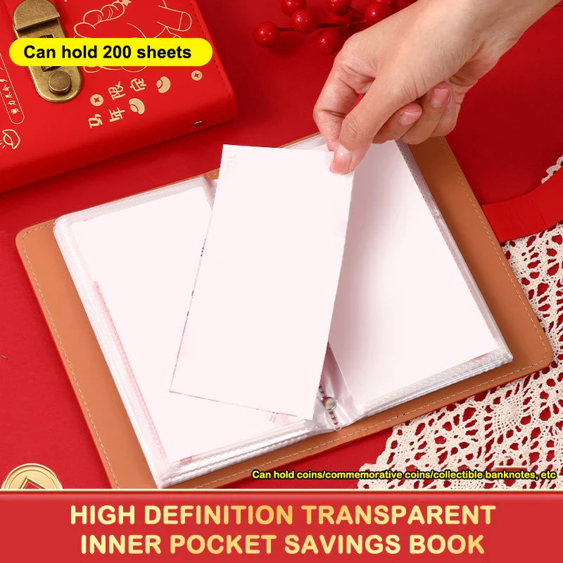 100 Envelope Money Saving Binder with Password Lock | PU Budget Book