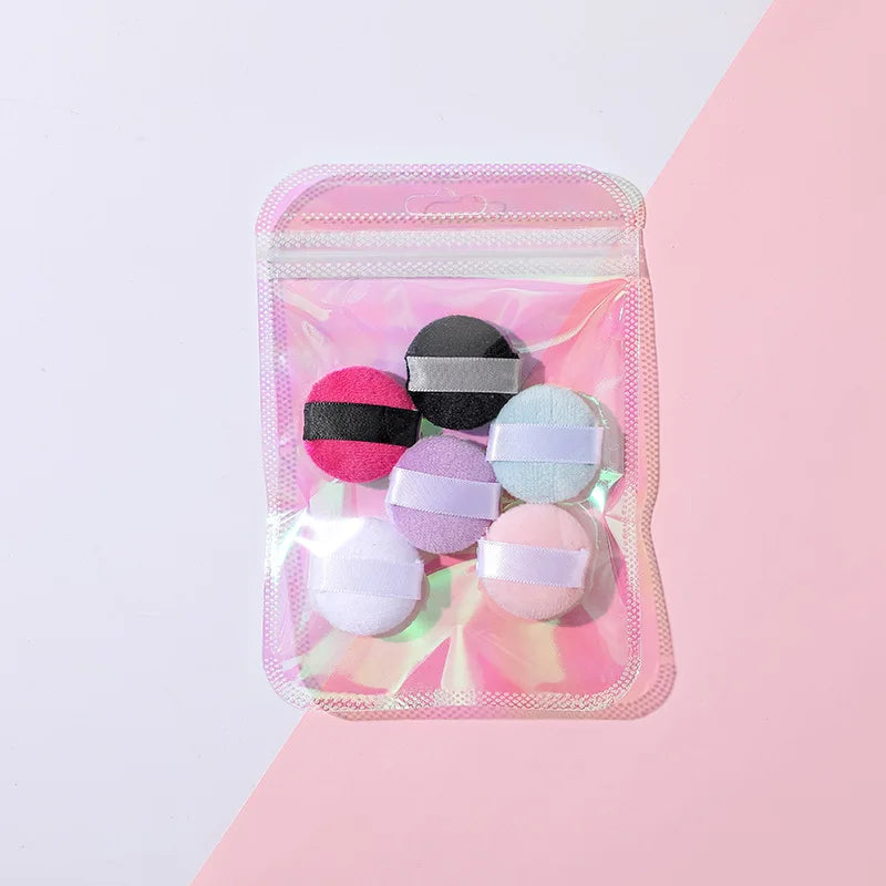 Crystal Velvet Finger Puff Set for Foundation & Eye Shadow 3/4/6Pcs