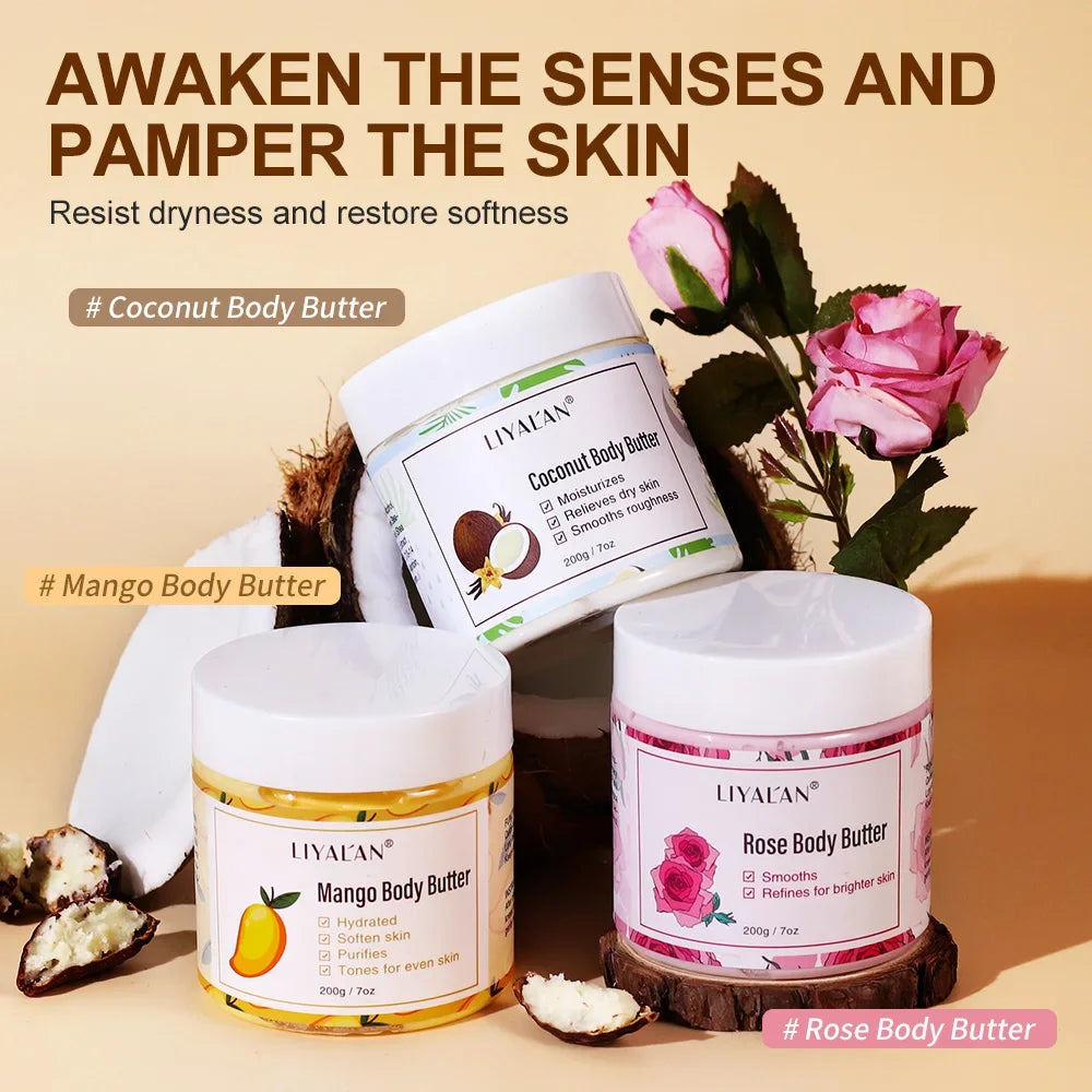 Shea Body Butter – Deep Hydration Cream in Coconut, Rose & Mango Peaceful Pleasures Health and Wellness