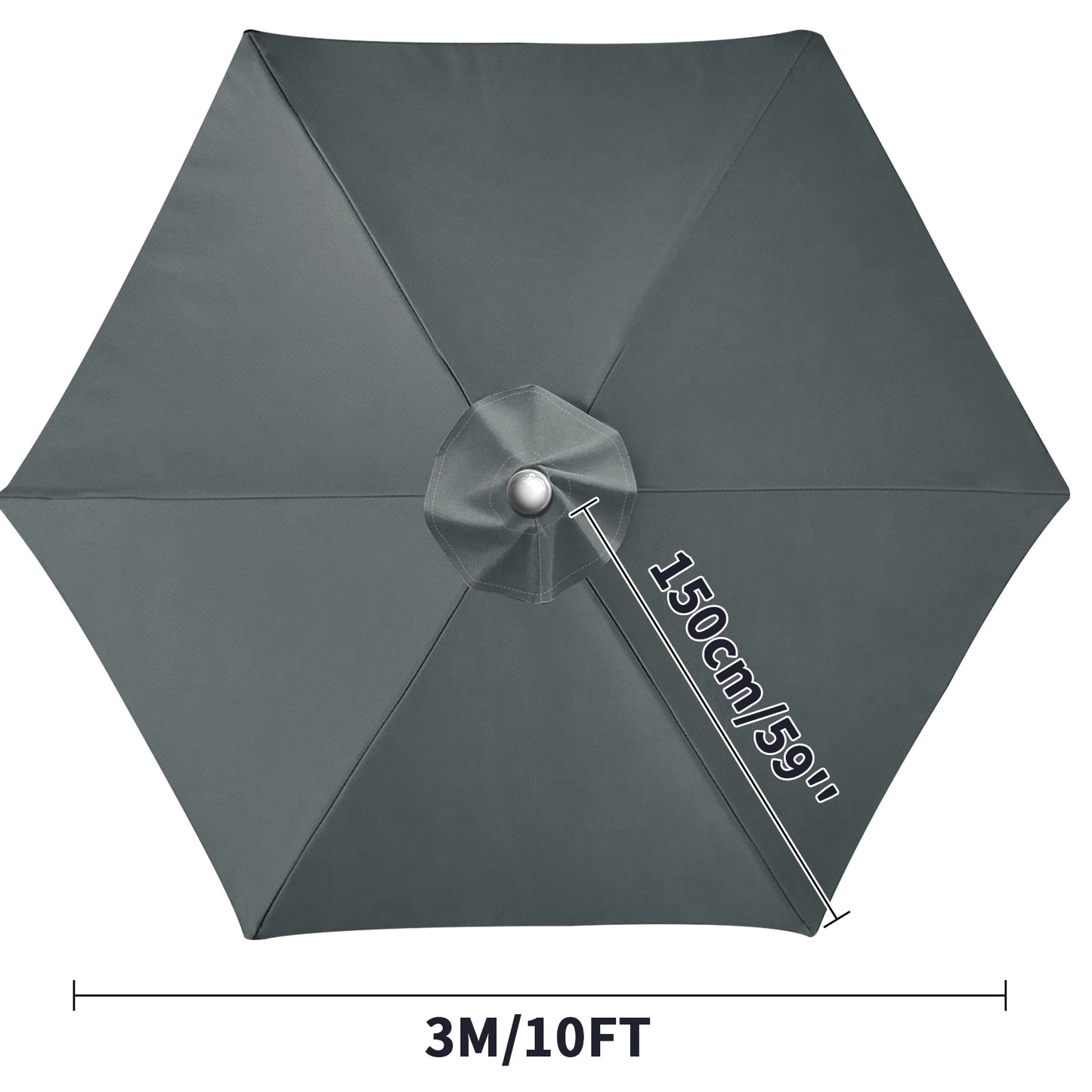 Waterproof Patio Umbrella Replacement Canopy | 6 & 8 Ribs