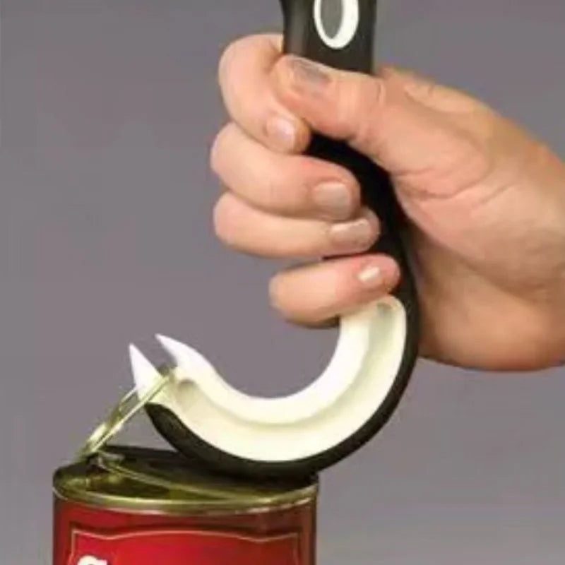 Easy Grip Hook Can Opener - Durable Plastic，Suitable for Families and Restaurants，Ideal Christmas Party Accessories Peaceful Pleasures Health and Wellness