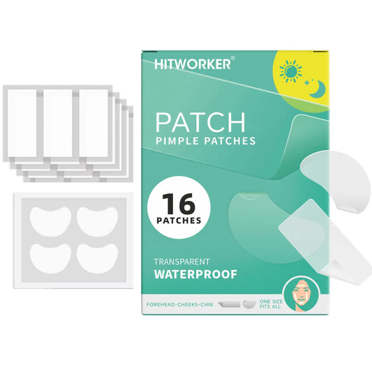 16-Pack Hydrocolloid Acne Patches – Invisible & Waterproof Acne Patch Set Peaceful Pleasures Health and Wellness 16PCS
