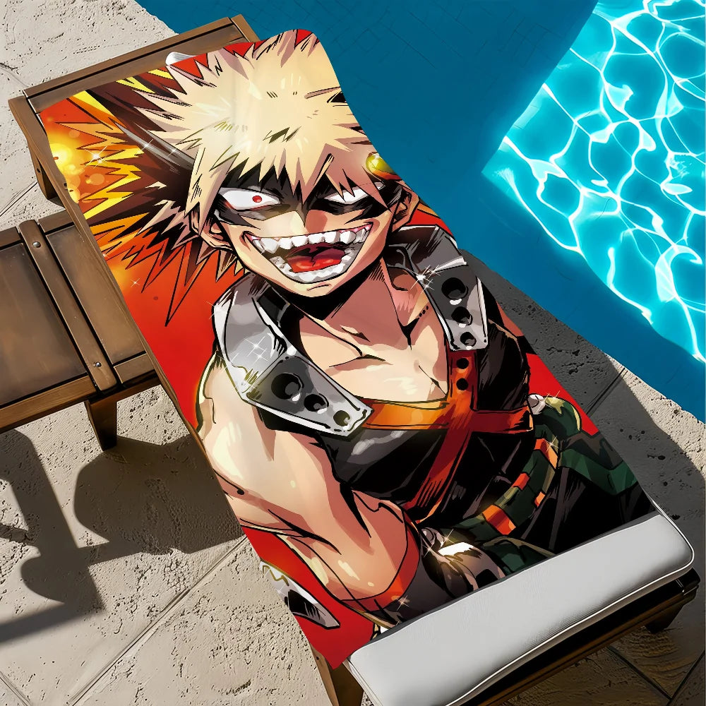 Katsuki Bakugo Anime Beach Towel – Quick Dry & Soft Anime Beach Towel Peaceful Pleasures Health and Wellness z2 STJ150x260CM