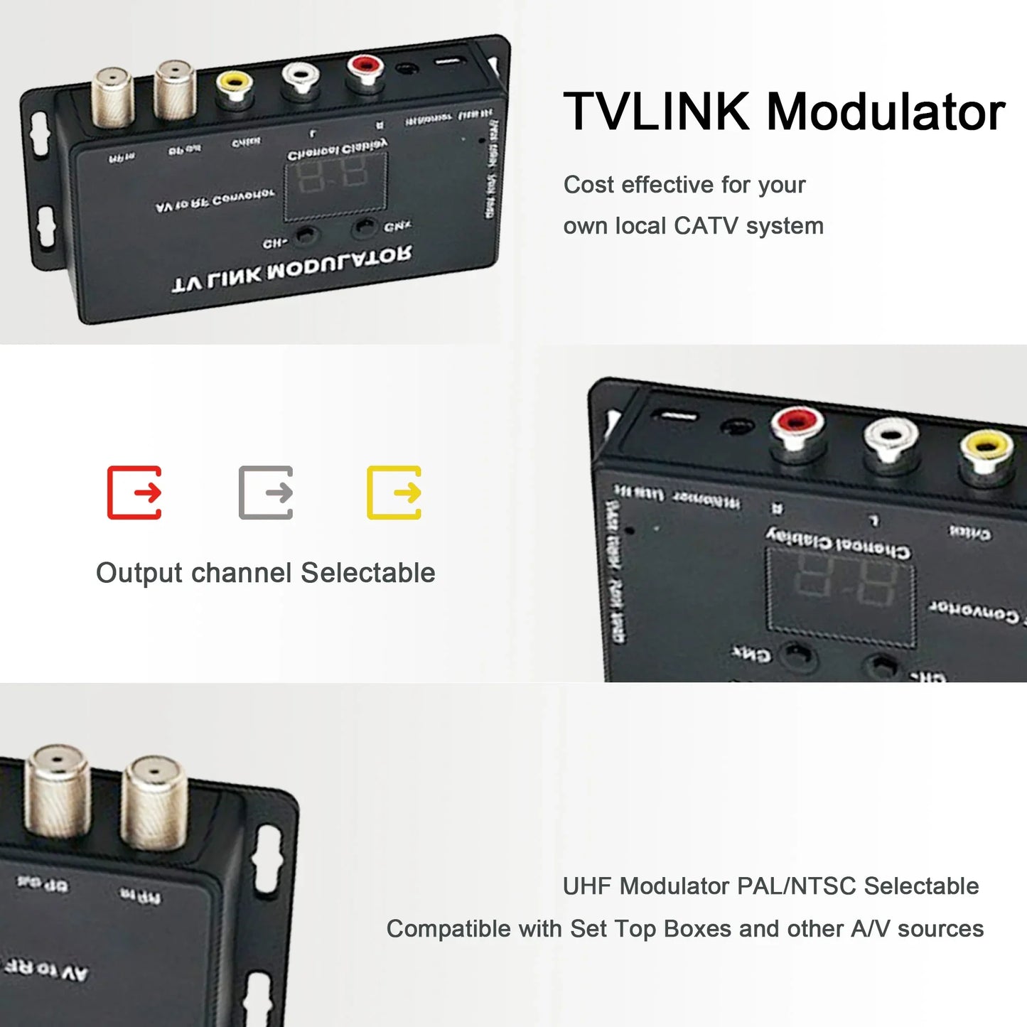 AV to RF TV Link Modulator & IR Remote Extender – UHF PAL/NTSC