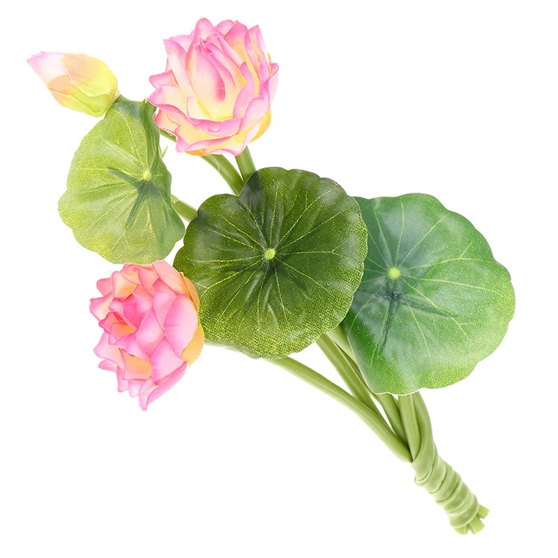 Artificial Silk Lotus Water Lily Flowers – Home Decor Bouquet