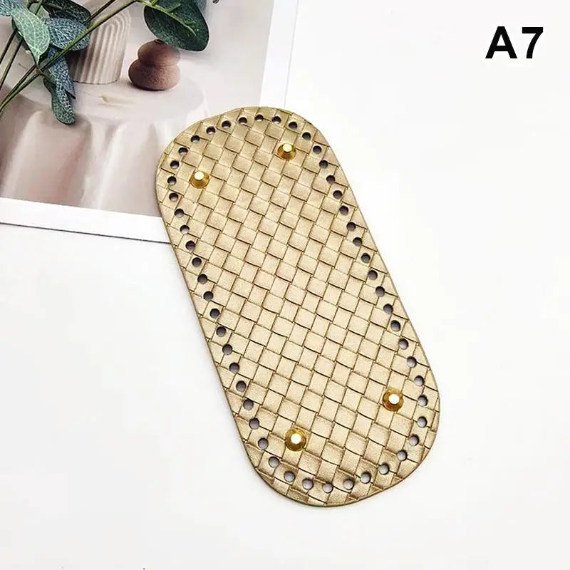 PU Leather Bag Base 22x10cm | DIY Crochet Purse Bottom