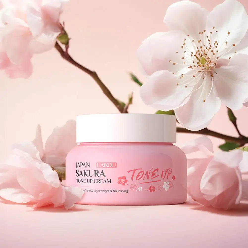 Facial Moisturizer Tone-up Face Cream,Sakura Essence Glow Moisturizer Hydrating Smooth Dry Skin Nourishing Skin Care 60g Peaceful Pleasures Health and Wellness