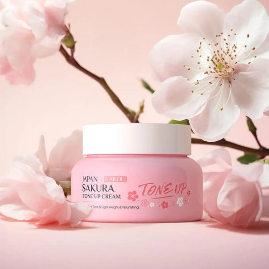 Facial Moisturizer Tone-up Face Cream,Sakura Essence Glow Moisturizer Hydrating Smooth Dry Skin Nourishing Skin Care 60g Peaceful Pleasures Health and Wellness
