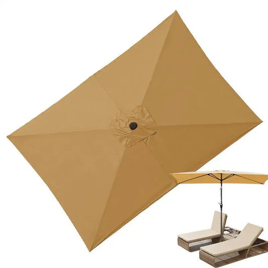 Patio Umbrella Surface Replacement Cloth Rainproof Sunshade Cloth Rectangular Umbrella Canopy Replacement Garden Accessories Peaceful Pleasures Health and Wellness