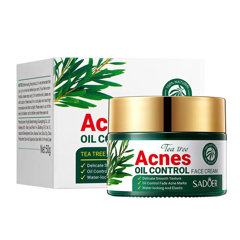 SADOER Tea Tree Acne Face Cream – Oil Control & Moisturizer