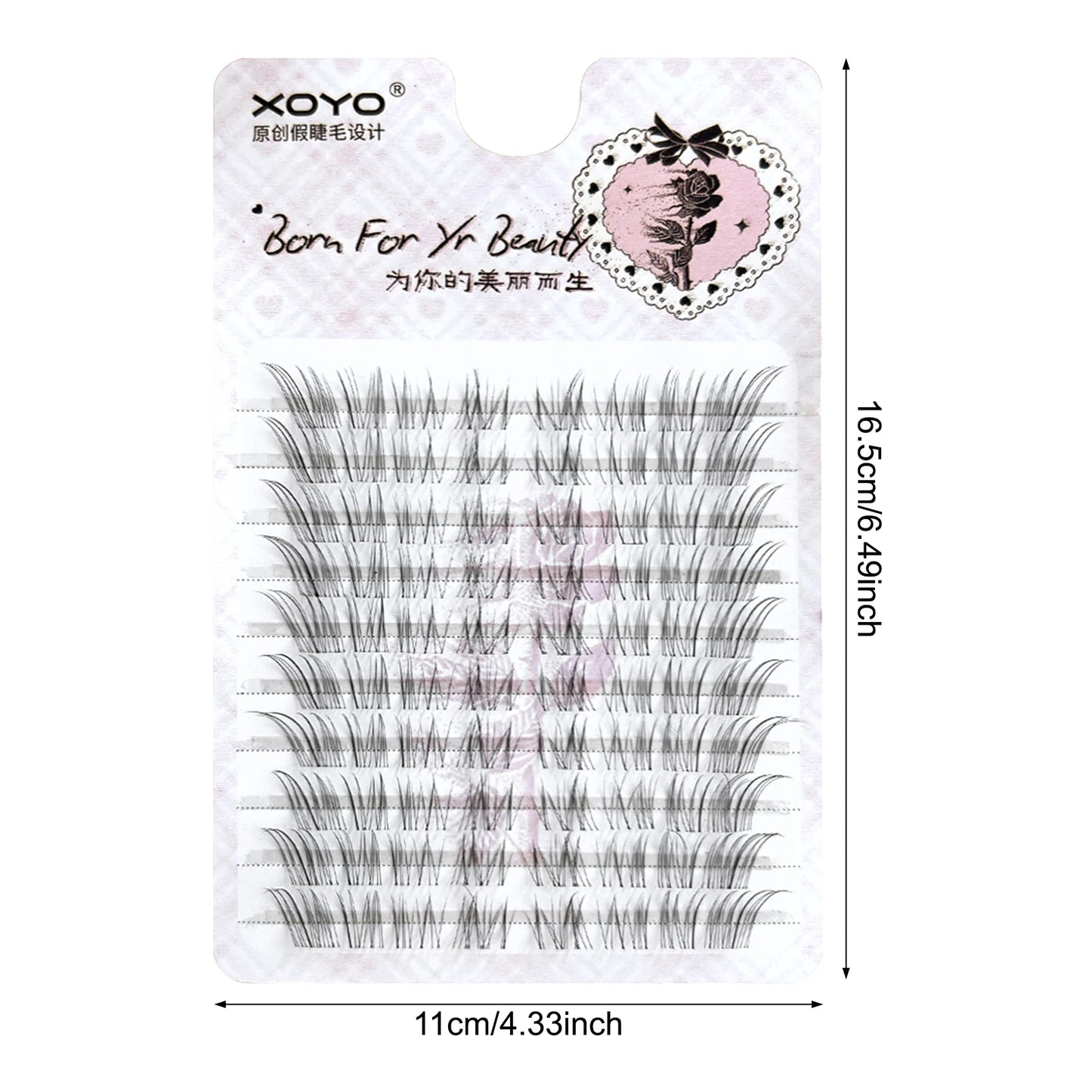10 Rows Individual Lashes Clusters Segmented Natural Lash Extension Fox-style Flying False Eyelashes Makeup Tool Peaceful Pleasures Health and Wellness