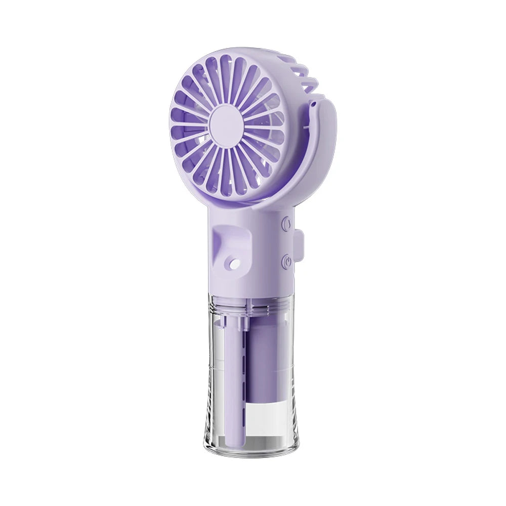 Water Mist Fan Portable Handheld Water Spray Fan Humidifier Fan Rechargeable 4 Wind Speed Outdoor Travel Personal Hand Spray Fan Peaceful Pleasures Health and Wellness Purple