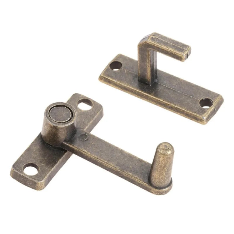 1 Set Bronze Sliding Window Door Lock Handle With Screws Metal Door Latch Guard Latch Bolt Home Safety Chain Door Home Hardware Peaceful Pleasures Health and Wellness