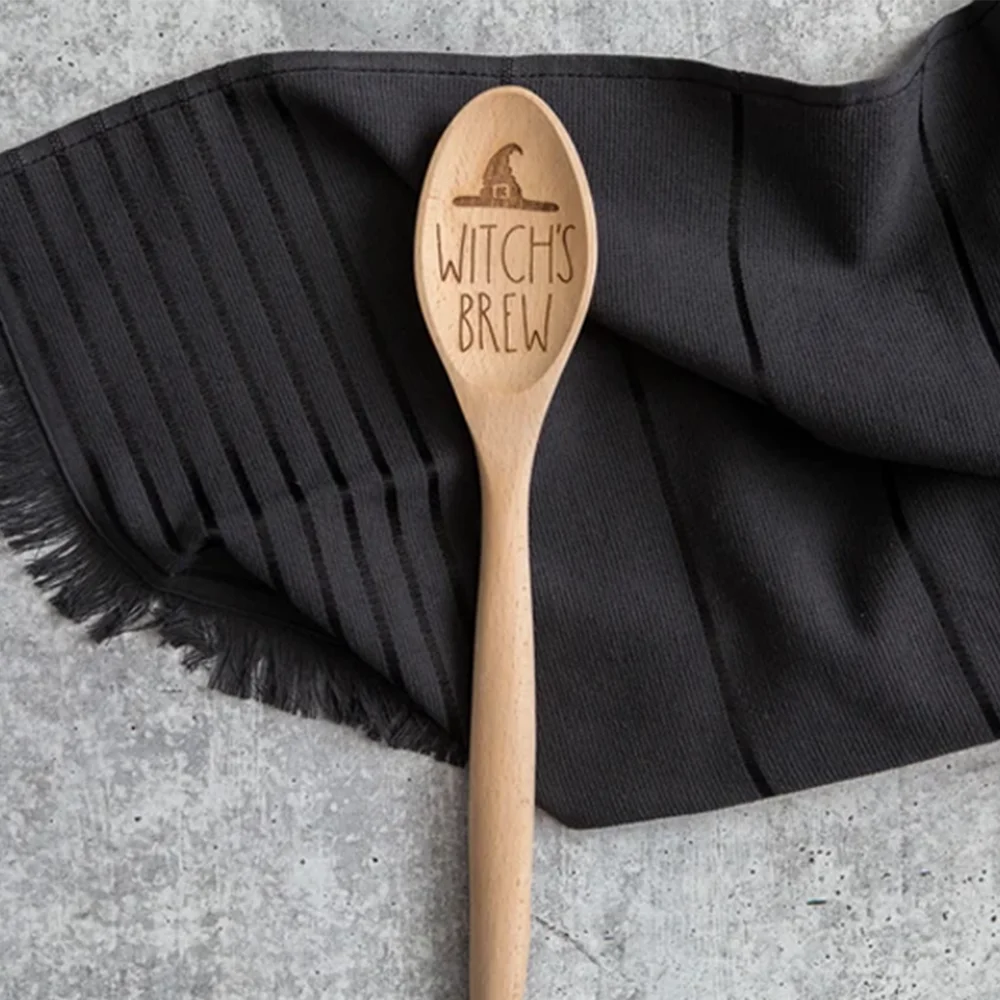Witch's Brew Engraved Bamboo Spoon | Pagan Halloween Yule Gift