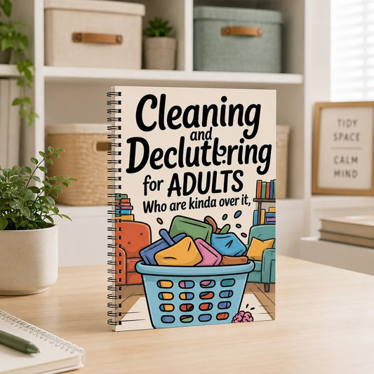 Cleaning Decluttering Adults Spiral Planner Notebook Home Peaceful Pleasures Health and Wellness