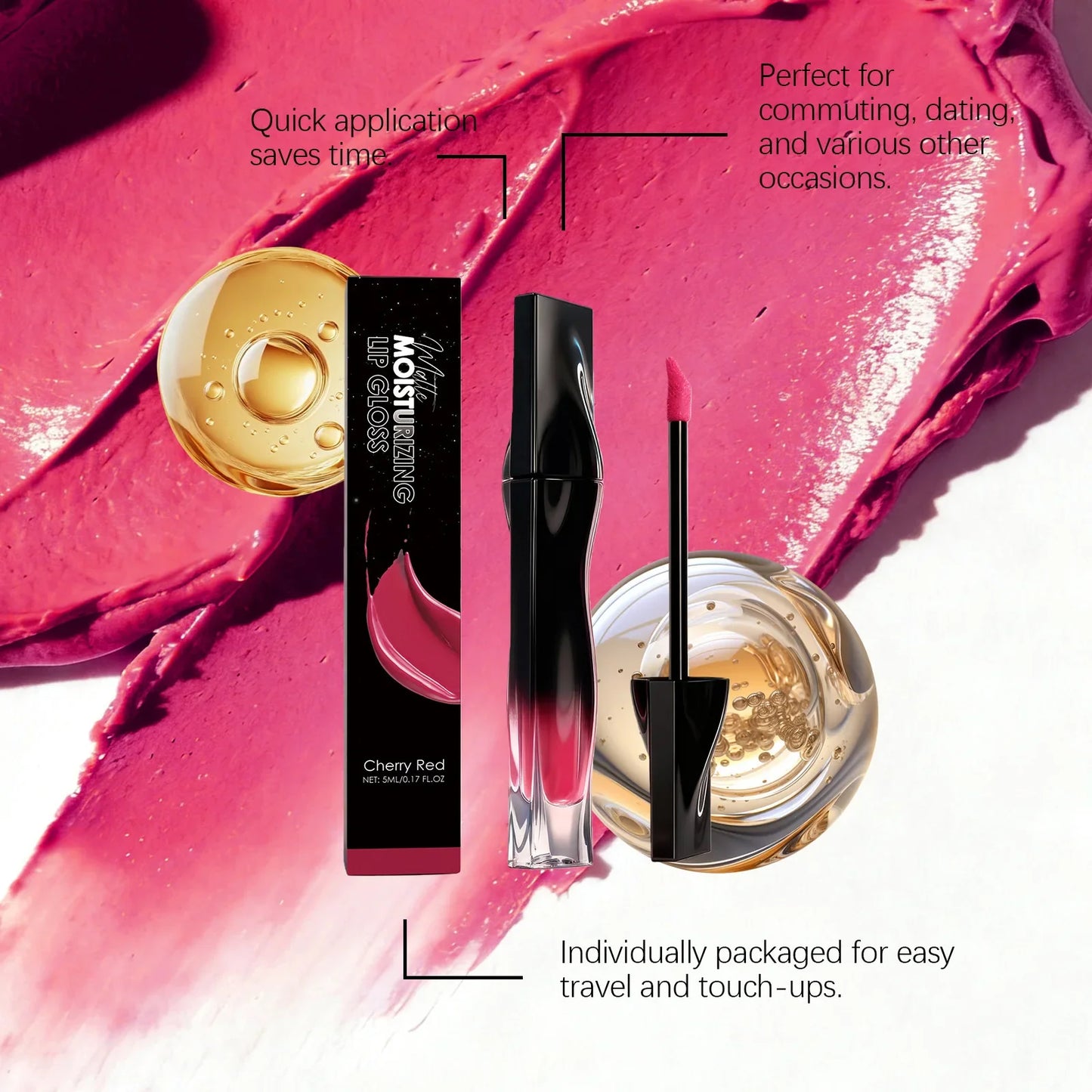 Matte Lip Balm 6-Color Lipstick – Lasting Pigment & Moisturizing