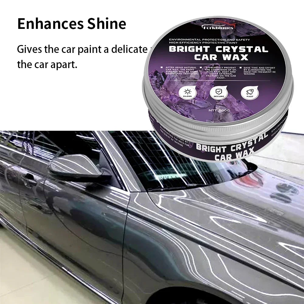 Car Wax Crystal Plating Set Auto Nano Ceramic Coating Scratch Removal Agent Car Wax Polishing Paste Maintenance Care Cream Peaceful Pleasures Health and Wellness