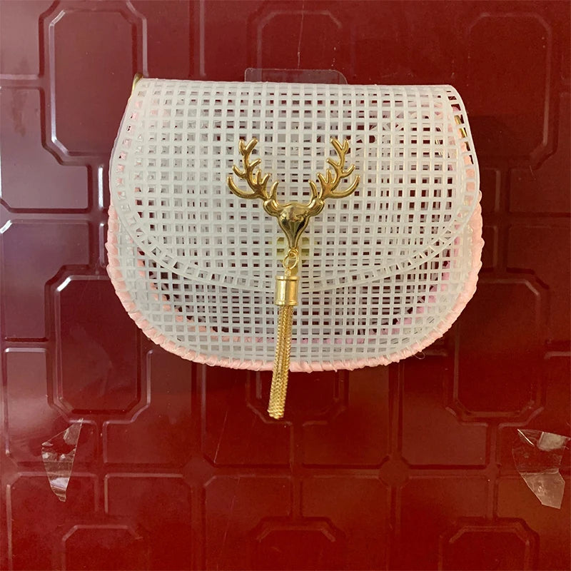 Plastic Mesh Sheet for Bag Knitting | DIY Horseshoe Bag Template