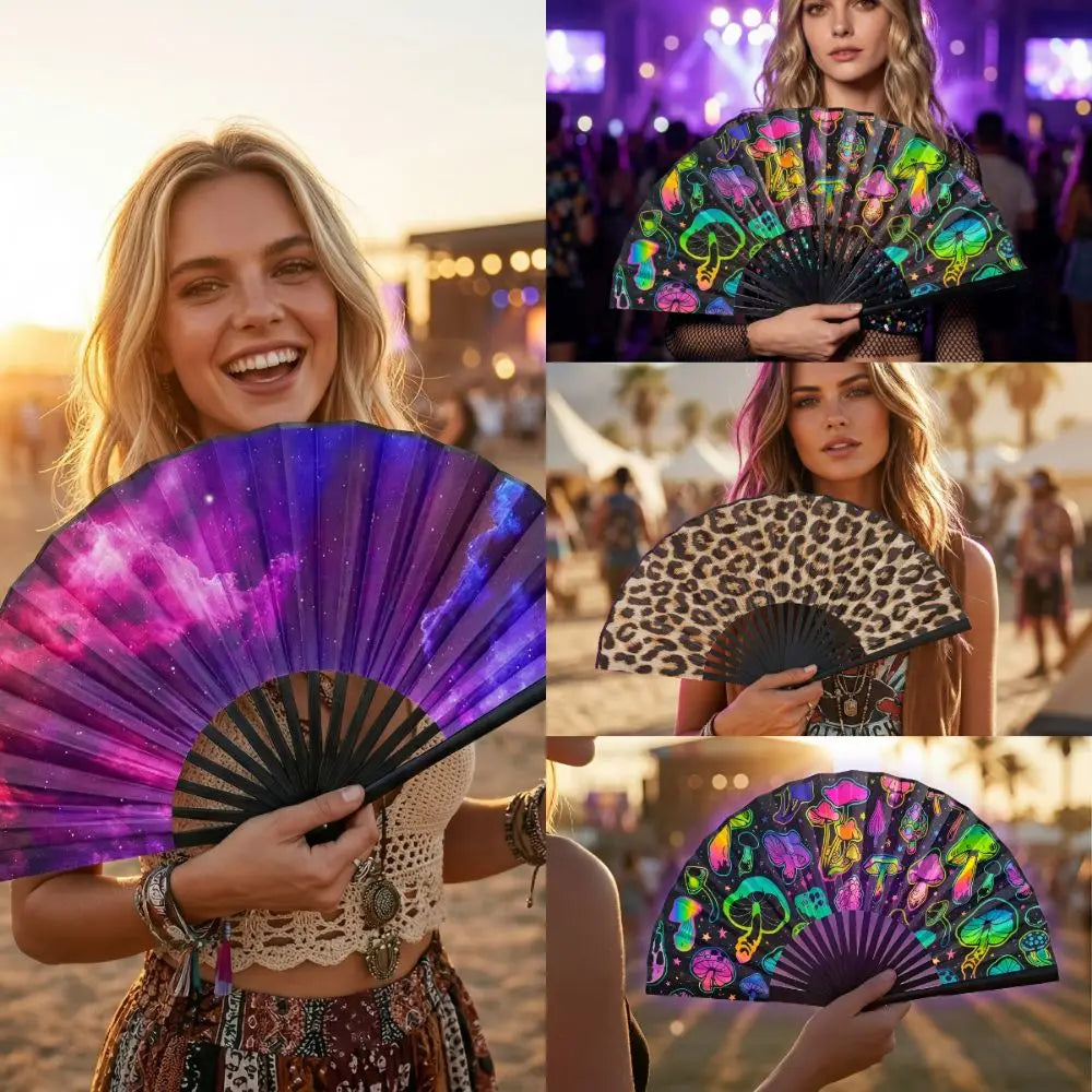 23cm Gradient Folding Kung Fu Fan | Rave, Dance & Costume