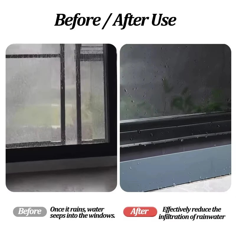 100cm Rubber Window Rain Guard Sealing Weatherstrip
