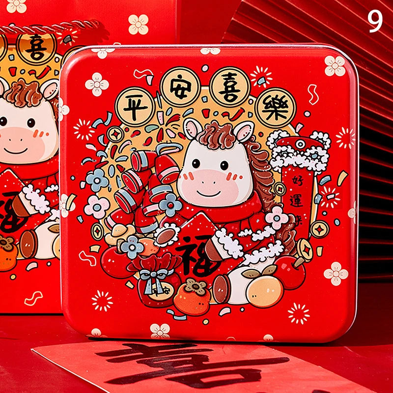 Chinese New Year Tin Box | Year of the Horse & Panda Design