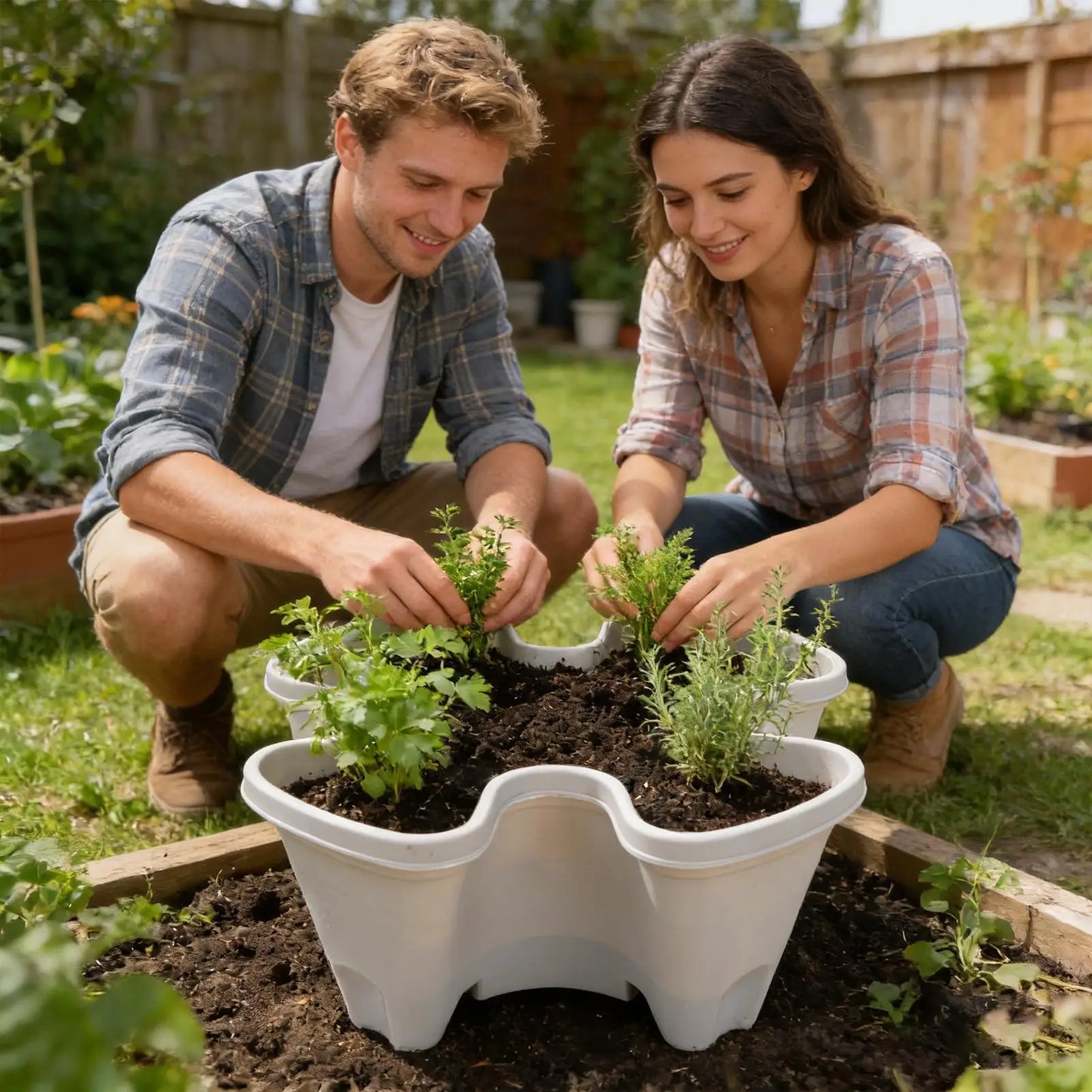 Stackable Vertical Strawberry Planter | Indoor & Outdoor Garden Pot