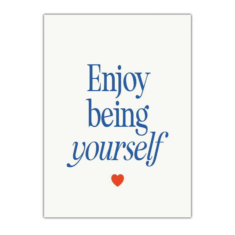Minimalist Blue Inspirational Quote Canvas Wall Art | Nordic Print Canvas Wall Art Peaceful Pleasures Health and Wellness 03 15x20cm No Frame China Mainland