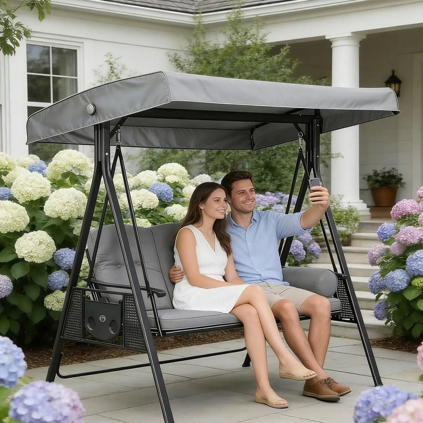 75x47" Waterproof UV-Resistant Swing Canopy Replacement Cover