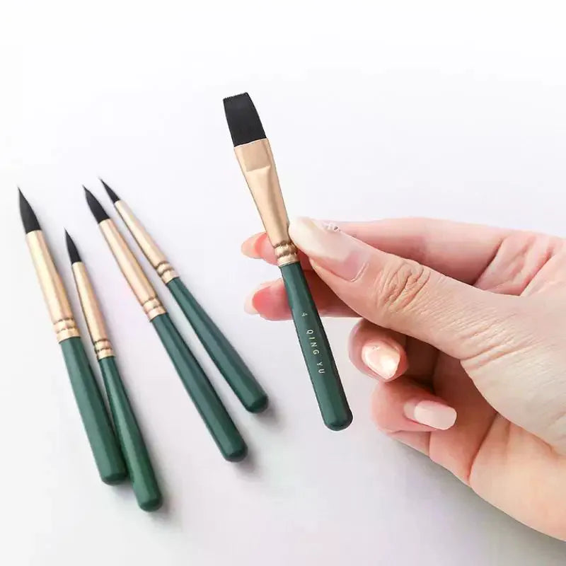 6-Piece Nylon Watercolor Paintbrush Set – Student Art Brushes