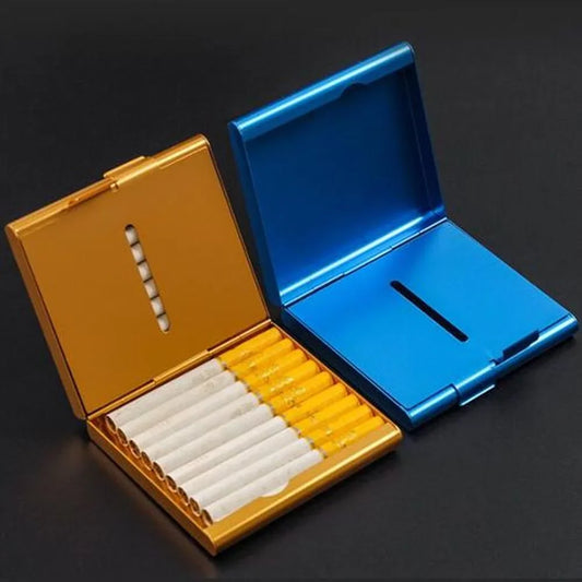Ultra-thin Clamshell Cigarette Case 20 Sticks Aluminum Alloy Creative Peaceful Pleasures Health and Wellness