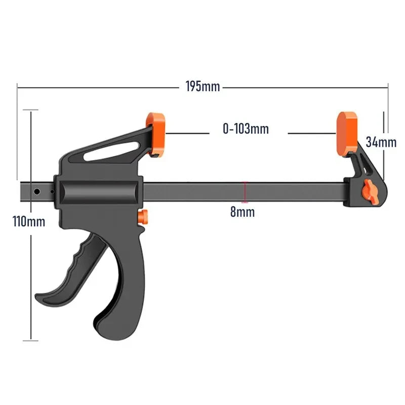 4-Inch Quick Ratchet Bar Clamps for Woodworking – 2 or 5 Pk Woodworking Bar Clamps Peaceful Pleasures Health and Wellness