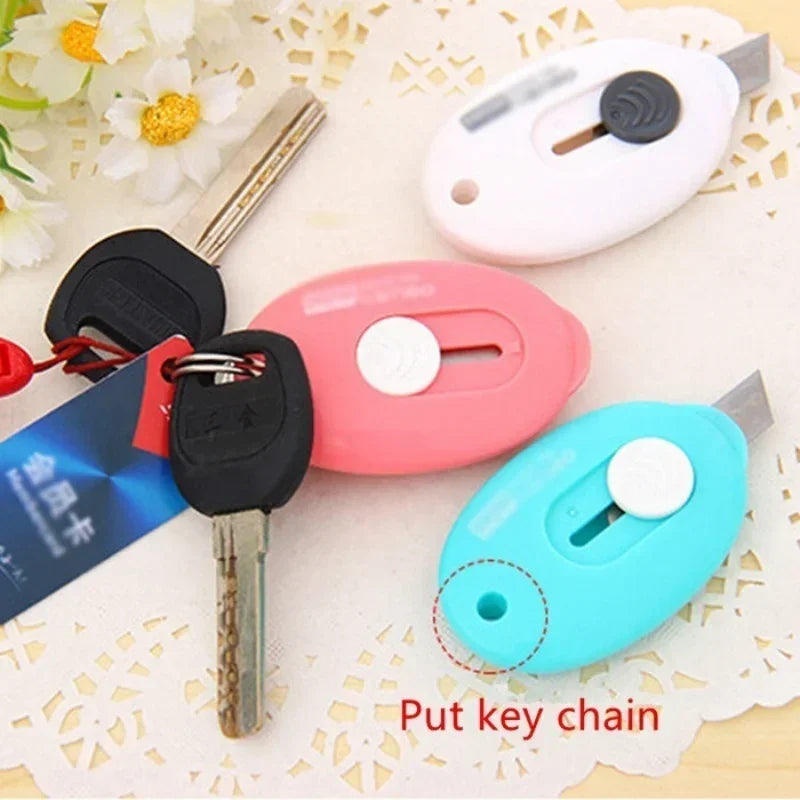 Mini Utility Knife Portable Hook Design Box Cutter Stationery Office