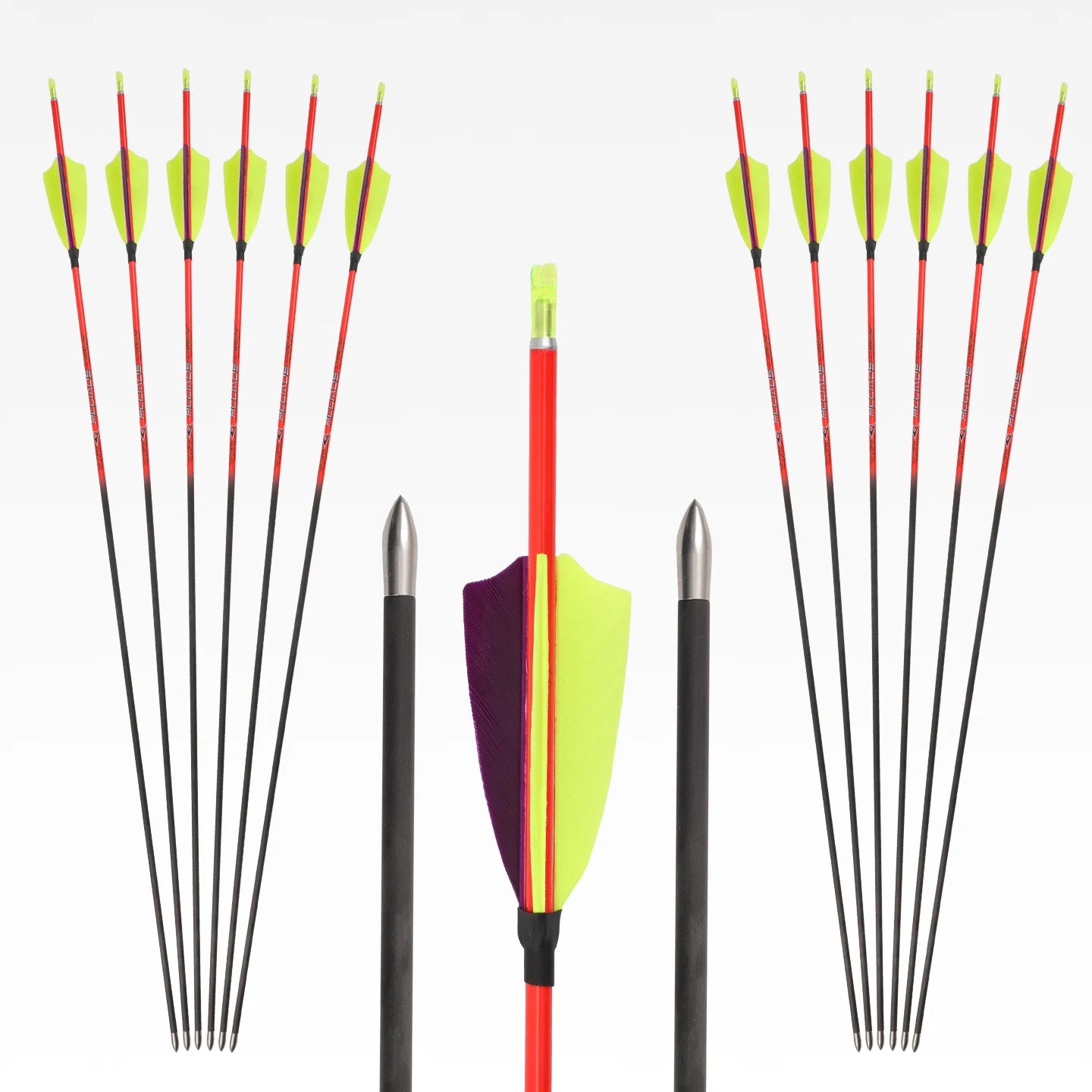 6 12 24ps ID4 Pure Carbon Arrow Spine 400 500 600 700 800 900 1000