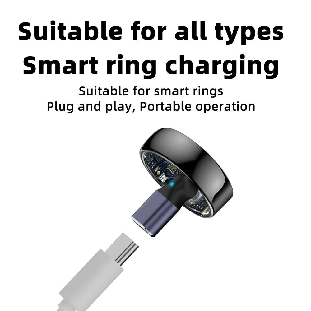 Magnetic Type-C Smart Ring Charging Adapter | Flat Connector Peaceful Pleasures Health and Wellness