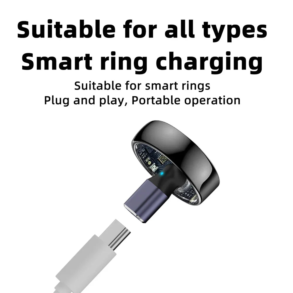 Magnetic Type-C Smart Ring Charging Adapter | Flat Round