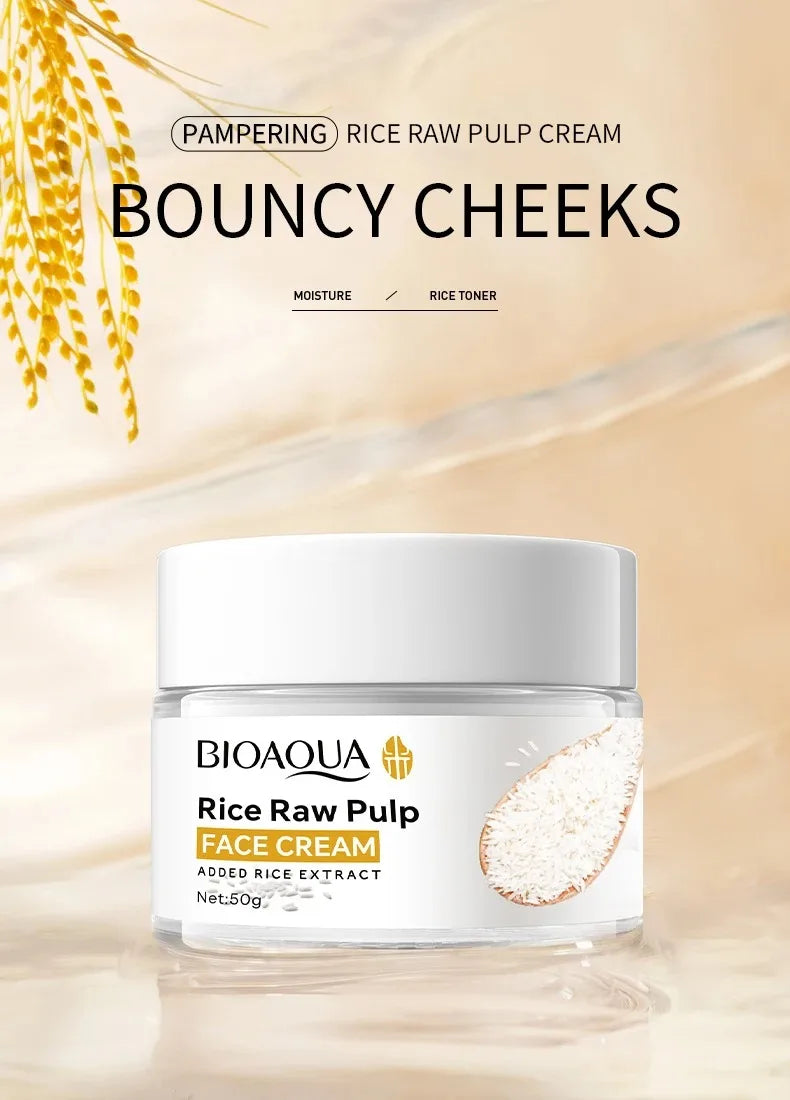 Rice Serum Face Cream – Nourishing Moisturizer & Brightening