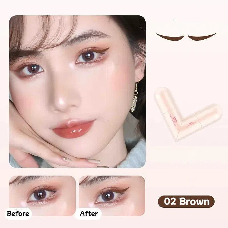 Dual-Ended Waterproof Eyeliner Stamp Pen | Black & Brown