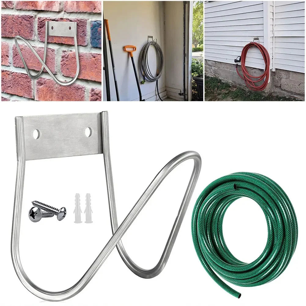 Stainless Steel Wall Mount Garden Hose Hanger – Heavy Duty Hose Hook Peaceful Pleasures Health and Wellness