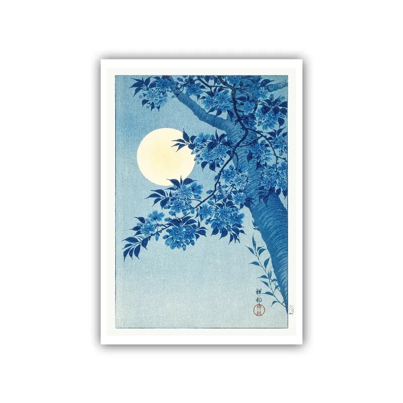 Ohara Koson Japanese Ukiyo Poster Vintage Goldfish Lotus Owl Peacock Geisha Canvas Painting Wall Art for Living Room Home Dec Peaceful Pleasures Health and Wellness