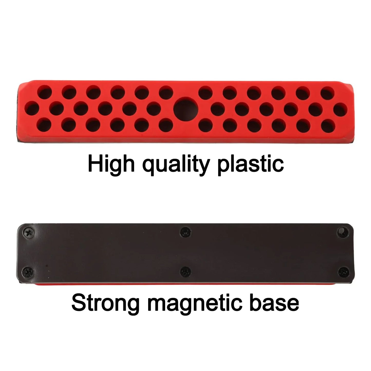 43-Hole Magnetic Hex Bit Holder for 1/4" Drill Bits | Organizer