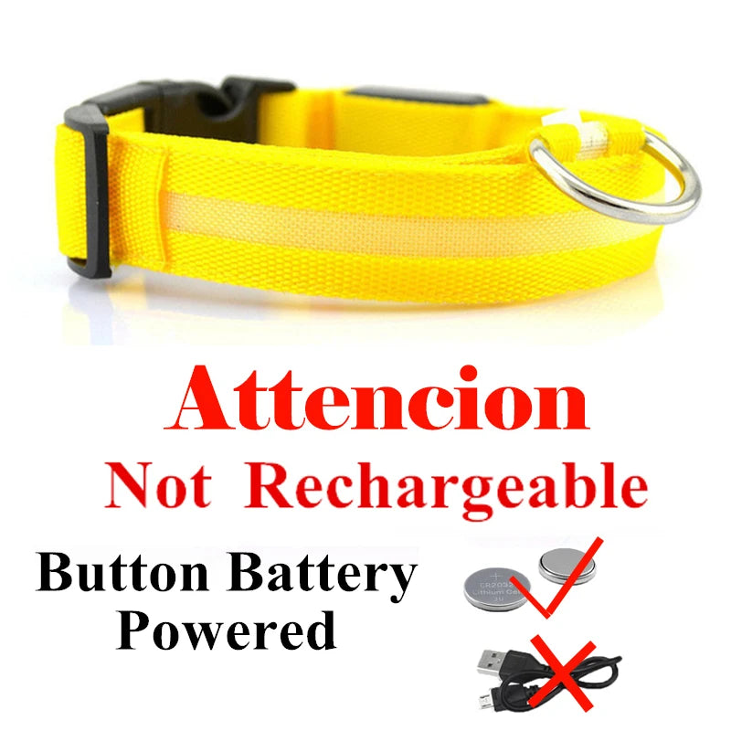 Colorful USB Rechargeable Pet Dog LED Glowing Collar Luminous Flashing Necklace Outdoor Walking Night Safety Supplies DC05 Peaceful Pleasures Health and Wellness