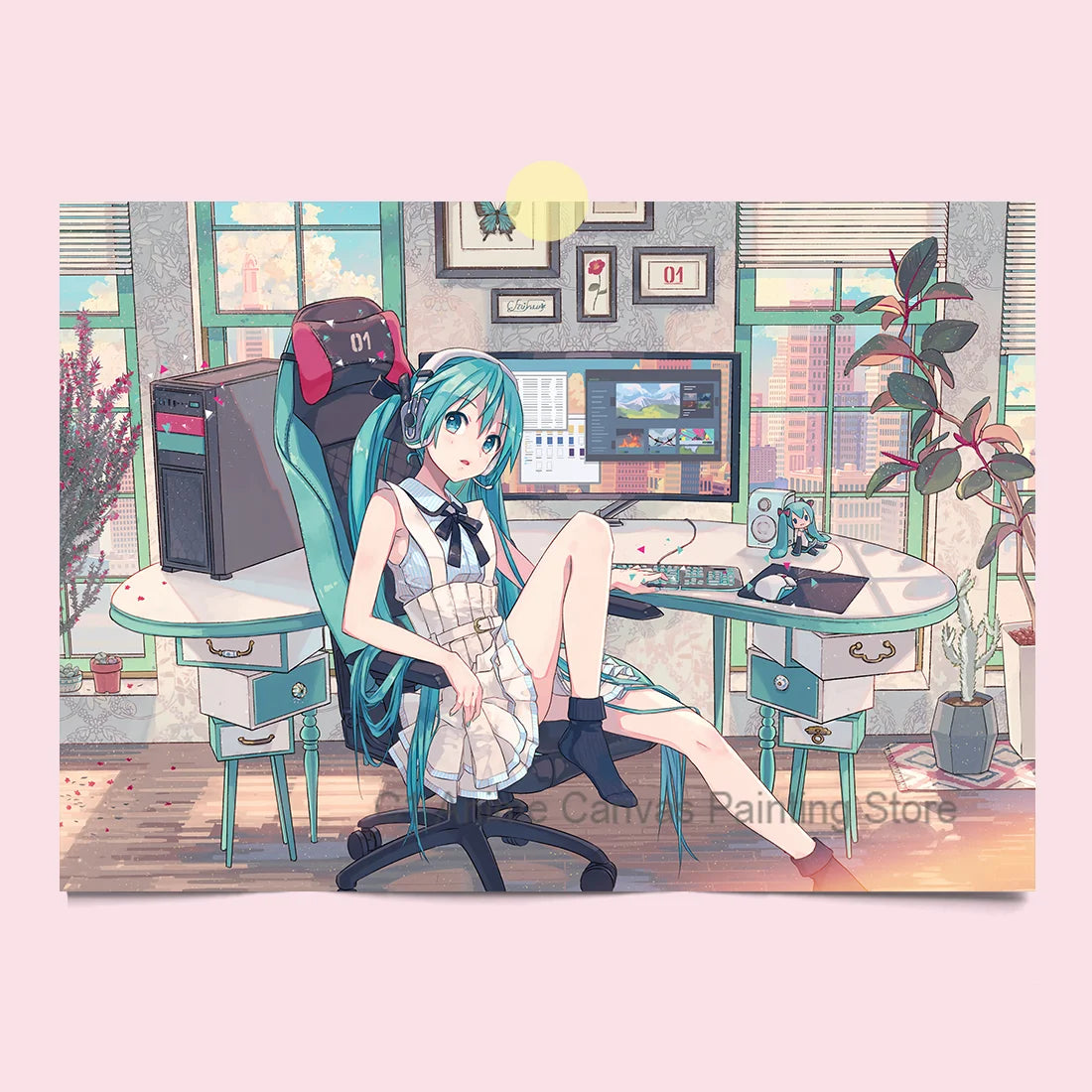 Hatsune Miku Anime Poster MIKU Magazine Bedroom Dormitory Studio Decorative Painting Photography Wallpaper DIY Gift Peaceful Pleasures Health and Wellness