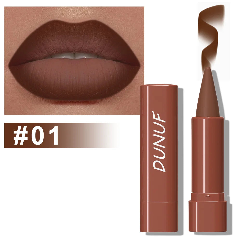 DUNUF Matte Velvet Lip Liner – 9 Colors, Waterproof & Long-Lasting