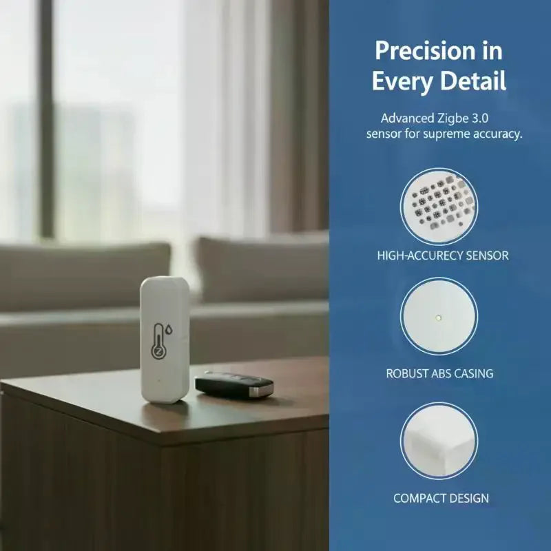HELTC Zigbee Smart Temp & Humidity Sensor | App Control Smart Home Sensor Peaceful Pleasures Health and Wellness