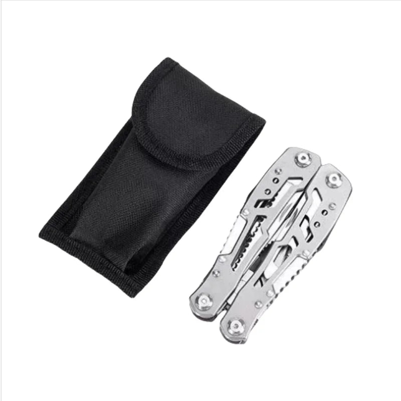 Stainless Steel Multifunctional Pliers Outdoor Small Knife Combination Folding Car Convenient Tool with Batch Head Knife Pliers Peaceful Pleasures Health and Wellness