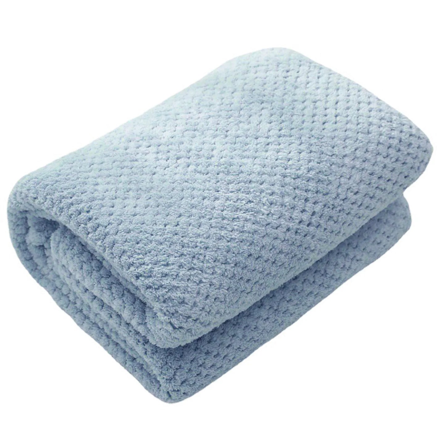 Premium Absorbent Large Towel Highly Absorbent Coral Fleece Bathroom Towels for Adults Everyday Use Peaceful Pleasures Health and Wellness Haze Blue